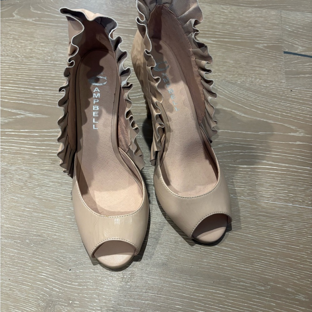 Jeffrey Campbell Nude Peep Toe Heels